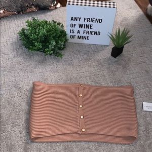 Cotton Elastic Nude Tube Top
